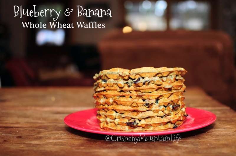 Blueberry & Banana Whole-Wheat Waffles