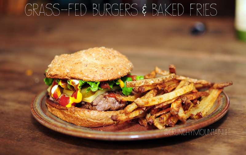 Grass-Fed Burgers & Baked Fries