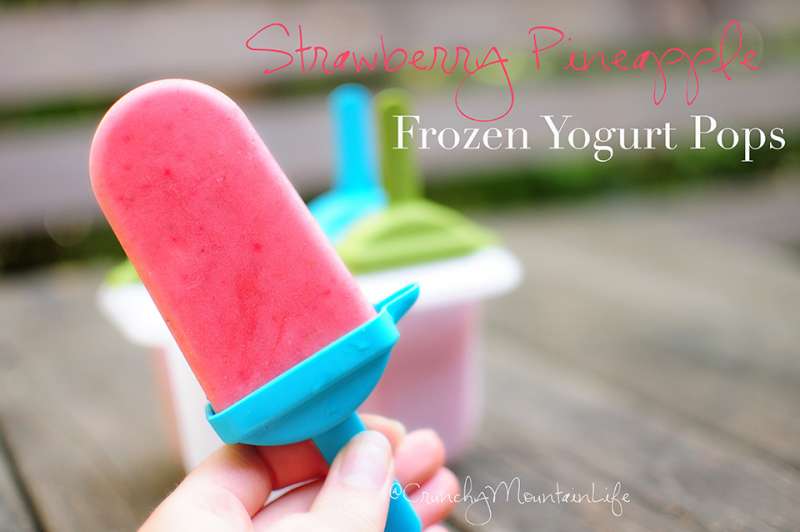 Strawberry Pineapple Frozen Yogurt Pops